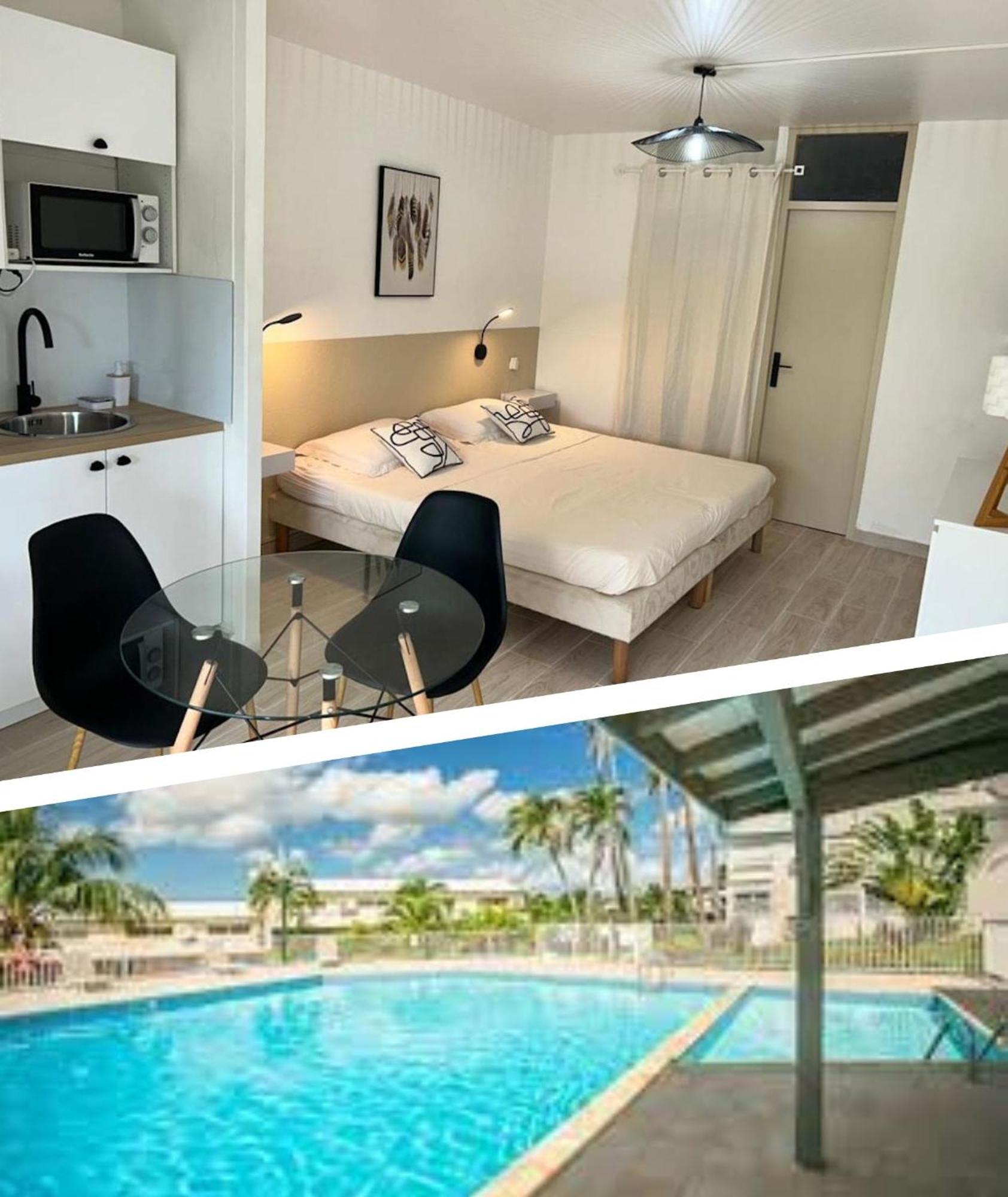 Superbe Studio Avec Piscine, Au Coeur De La Marina! Village Soleil ! Proche Aeroport & Ferry ル・ゴジエ エクステリア 写真